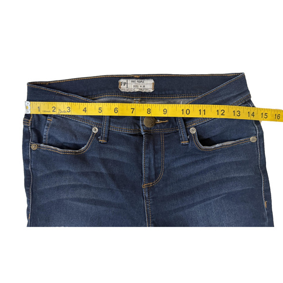 FREE PEOPLE Jeans Womens 26 Dark Wash Skinny Stretch Denim RARE 2010 Canvas Tag - Picture 5 of 7